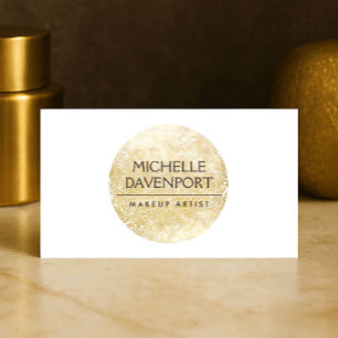 Carte De Visite Logo élégant et Abstrait Gold Circle