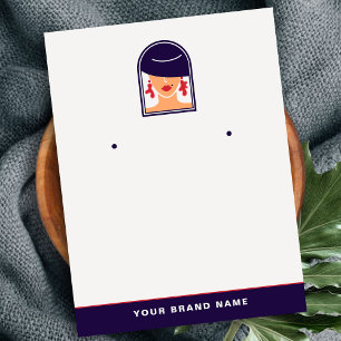 Carte De Visite Logo élégant Femme Titulaire pour bijoux design