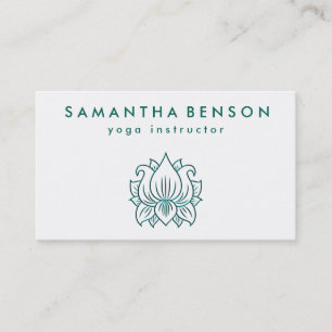 Carte De Visite Logo élégant Lotus Flower Yoga