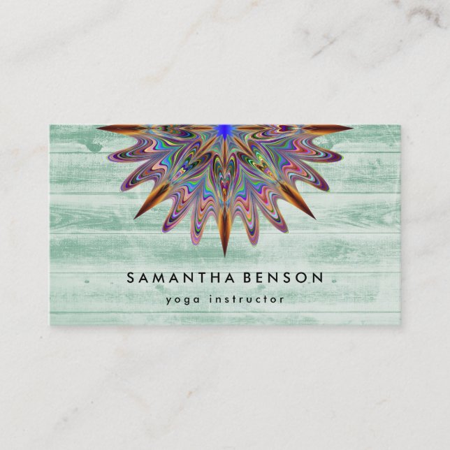 Carte De Visite Logo élégant Lotus Flower Yoga (Devant)