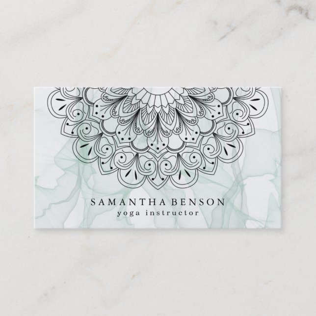 Carte De Visite Logo élégant Lotus Flower Yoga (Devant)