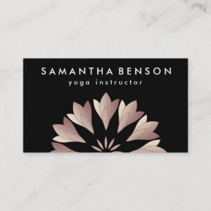 Carte De Visite Logo élégant Lotus Flower Yoga