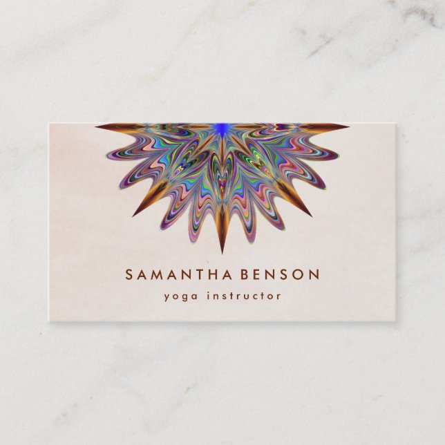 Carte De Visite Logo élégant Lotus Flower Yoga (Devant)