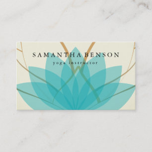 Carte De Visite Logo élégant Lotus Flower Yoga