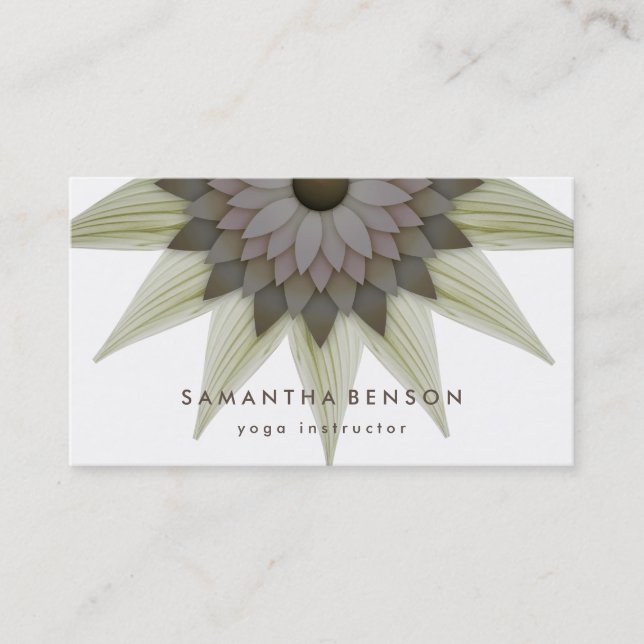 Carte De Visite Logo élégant Lotus Flower Yoga (Devant)