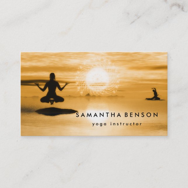 Carte De Visite Logo élégant Lotus Flower Yoga (Devant)