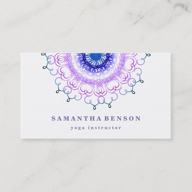 Carte De Visite Logo élégant Lotus Flower Yoga (Devant)