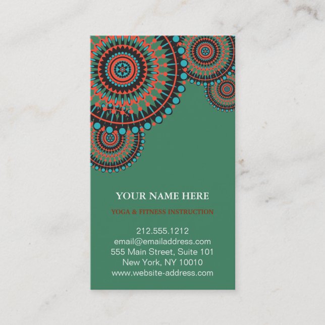 Carte De Visite Logo élégant Lotus Flower Yoga (Devant)