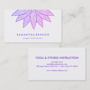 Carte De Visite Logo élégant Lotus Flower Yoga