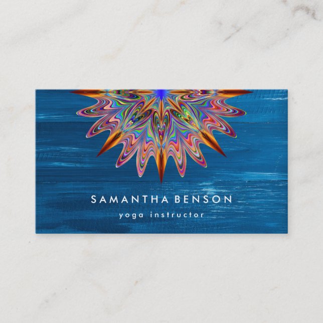 Carte De Visite Logo élégant Lotus Flower Yoga (Devant)