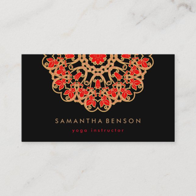 Carte De Visite Logo élégant Lotus Flower Yoga (Devant)