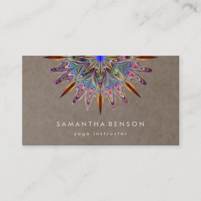 Carte De Visite Logo élégant Lotus Flower Yoga (Devant)
