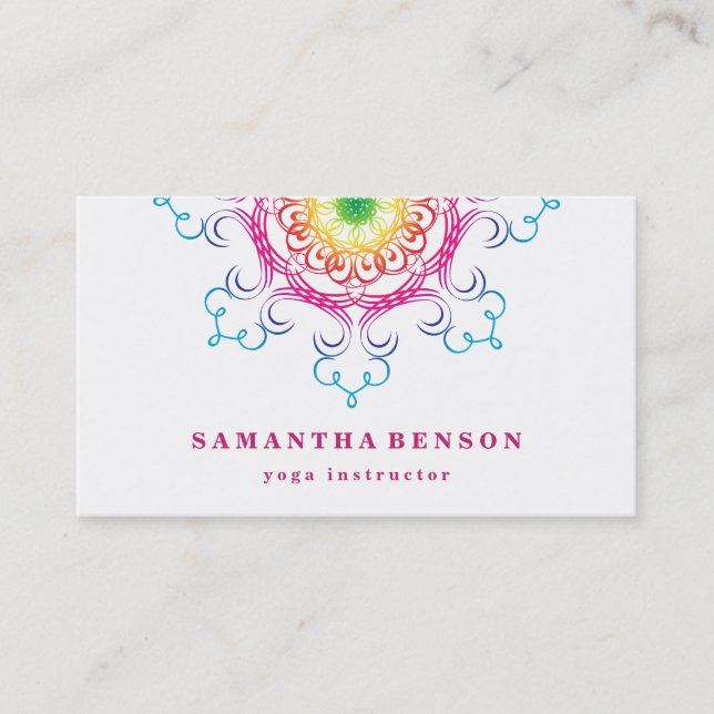 Carte De Visite Logo élégant Lotus Flower Yoga (Devant)