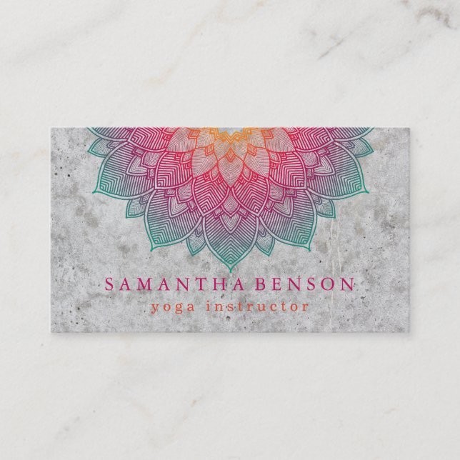 Carte De Visite Logo élégant Lotus Flower Yoga (Devant)