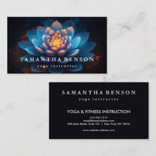 Carte De Visite Logo élégant Lotus Flower Yoga