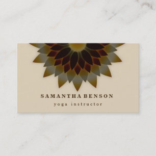 Carte De Visite Logo élégant Lotus Flower Yoga