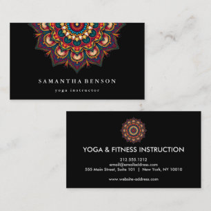 Carte De Visite Logo élégant Lotus Flower Yoga
