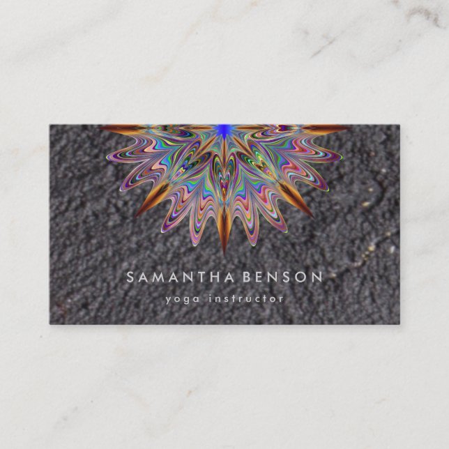 Carte De Visite Logo élégant Lotus Flower Yoga (Devant)