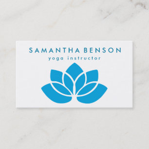 Carte De Visite Logo élégant Lotus Flower Yoga