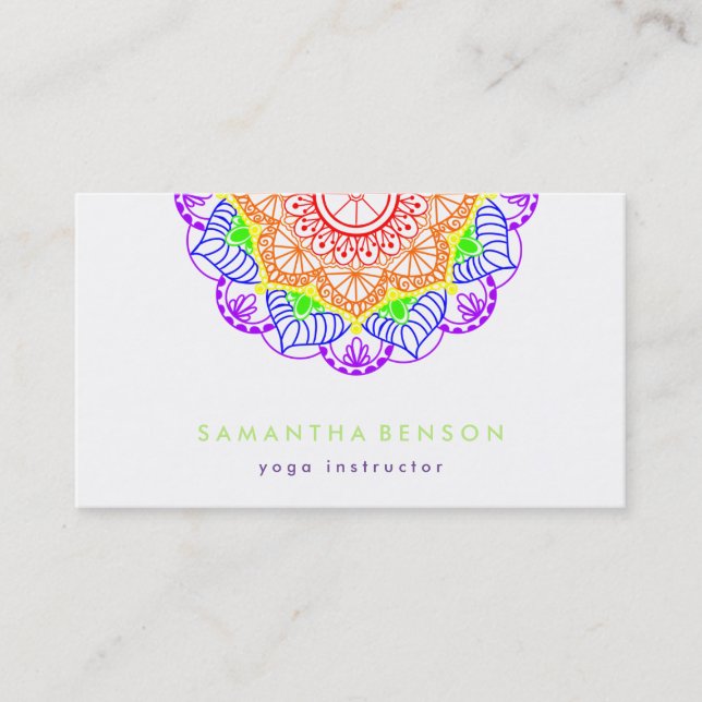 Carte De Visite Logo élégant Lotus Flower Yoga (Devant)