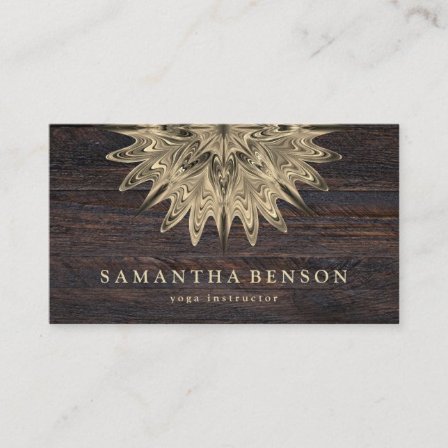 Carte De Visite Logo élégant Lotus Flower Yoga (Devant)