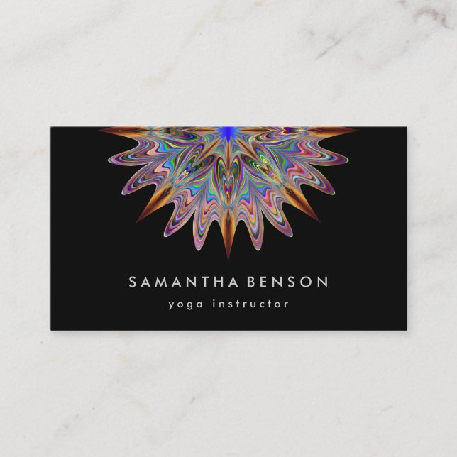 Carte De Visite Logo élégant Lotus Flower Yoga (Devant)