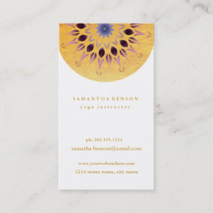 Carte De Visite Logo élégant Lotus Flower Yoga
