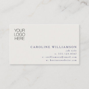 Carte De Visite Logo élégant minimaliste moderne bleu marine profe