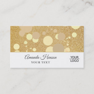Carte De Visite Logo élégant moderne Golden Glitter