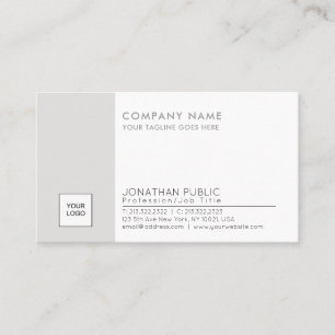 Carte De Visite Logo élégant Plain Corporate Modern Professional