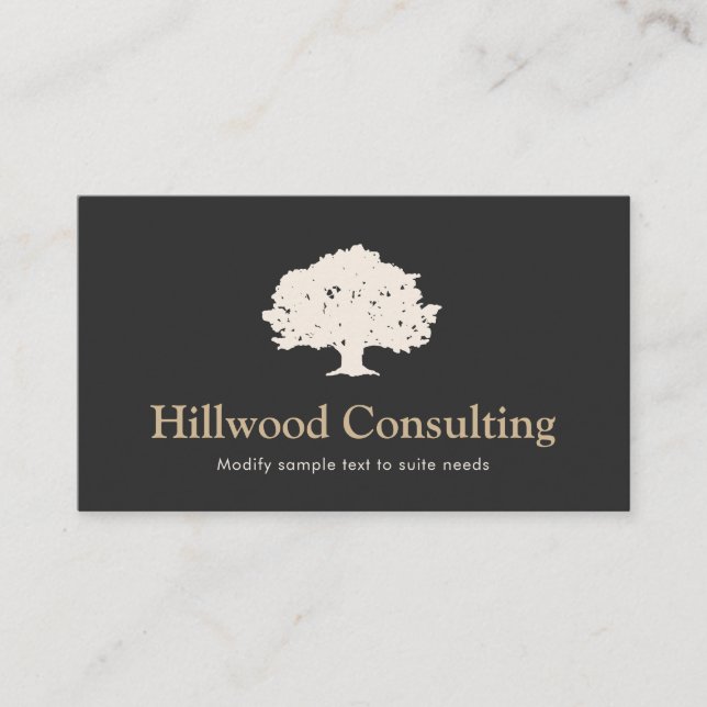Carte De Visite Logo élégant pour arbre professionnel (Devant)