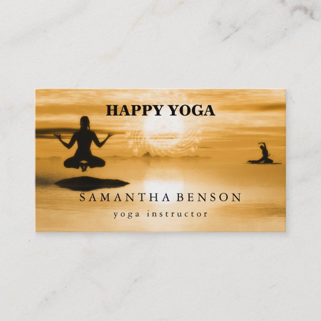 Carte De Visite Logo élégant Yoga (Devant)