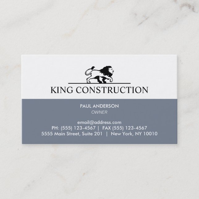 Carte De Visite Logo en ardoise bleu et blanc (Devant)