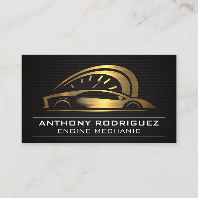 Carte De Visite Logo en métal or automatique (Devant)