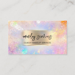 Carte De Visite Logo encadré Holographe Code QR Boutique Insérer