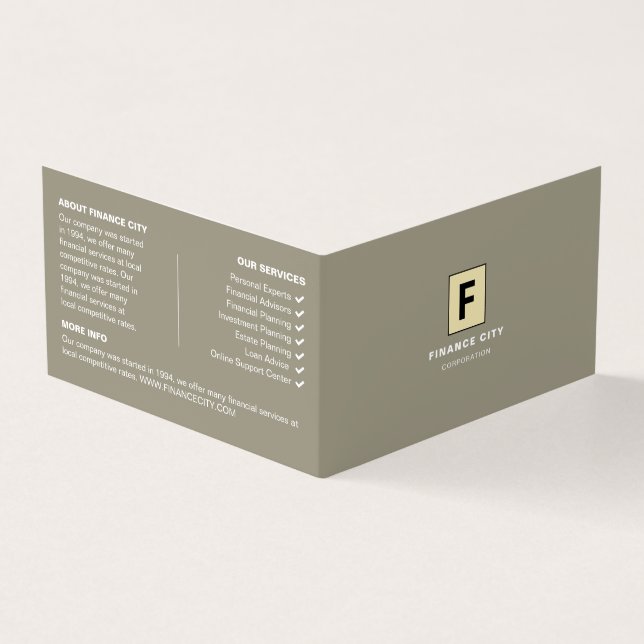Carte De Visite Logo et photo personnalisés, affaires et finances (Extérieur)