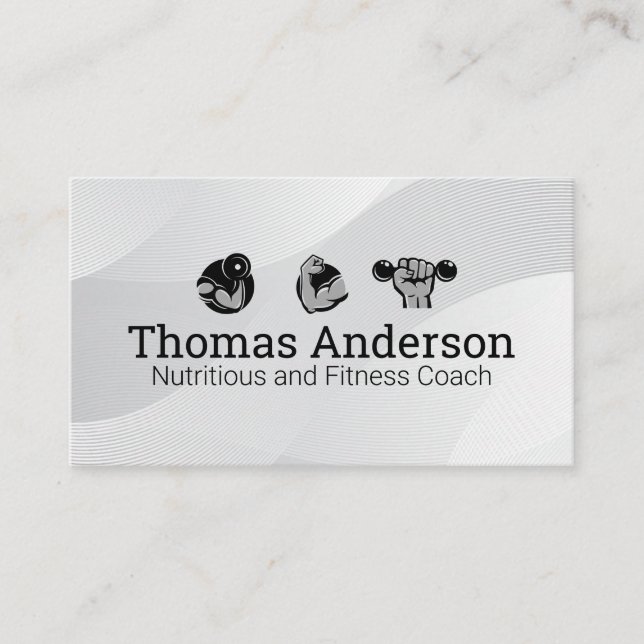 Carte De Visite Logo Exercices Fitness (Devant)