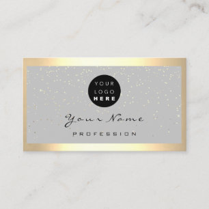 Carte De Visite Logo Eyelash Artiste maquillage Hair Gold VIP gris