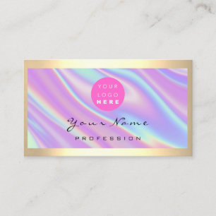 Carte De Visite Logo Eyelash maquillage ongles cheveux Holographe 