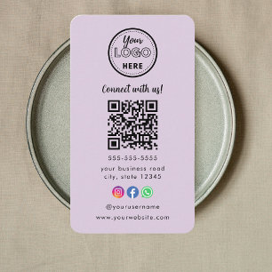 Carte De Visite Logo Facebook professionnel Qr Code Instagram