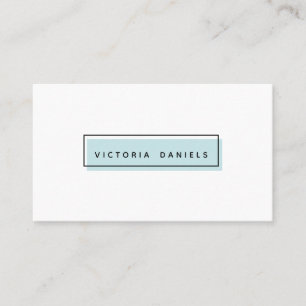 Carte De Visite Logo féminin   Bleu clair   Professionnel minimal