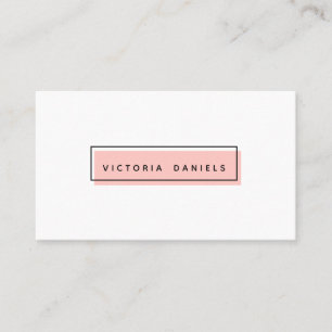 Carte De Visite Logo féminin   Rose   Professionnel minimal