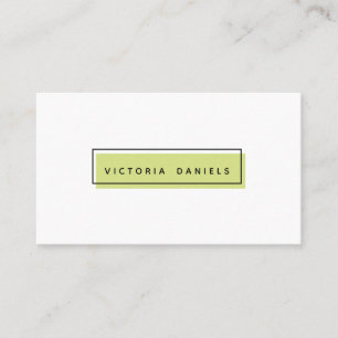 Carte De Visite Logo féminin   Vert   Professionnel minimal