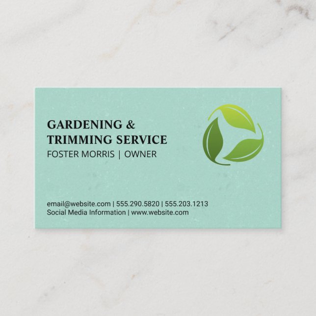 Carte De Visite Logo feuille (Devant)