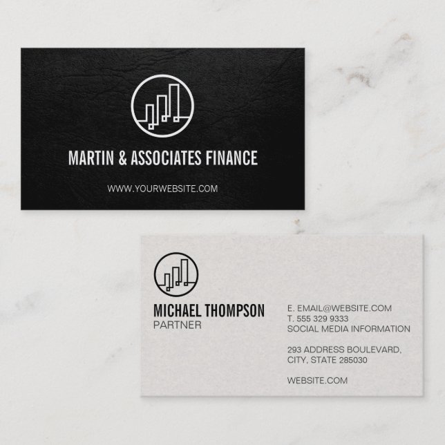 Carte De Visite Logo Finance (Devant / Derrière)