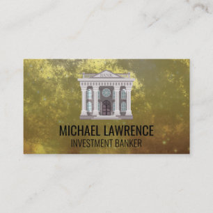 Carte De Visite Logo Finance Banking Arrière - plan d'or
