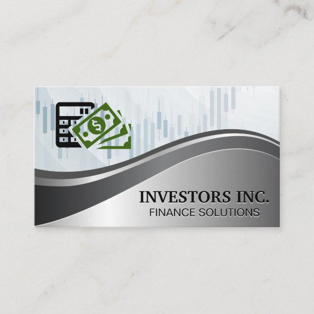Carte De Visite Logo Finance | Graphique (Devant)