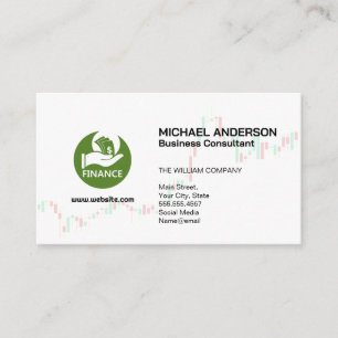 Carte De Visite Logo Finances   Graphique Stock