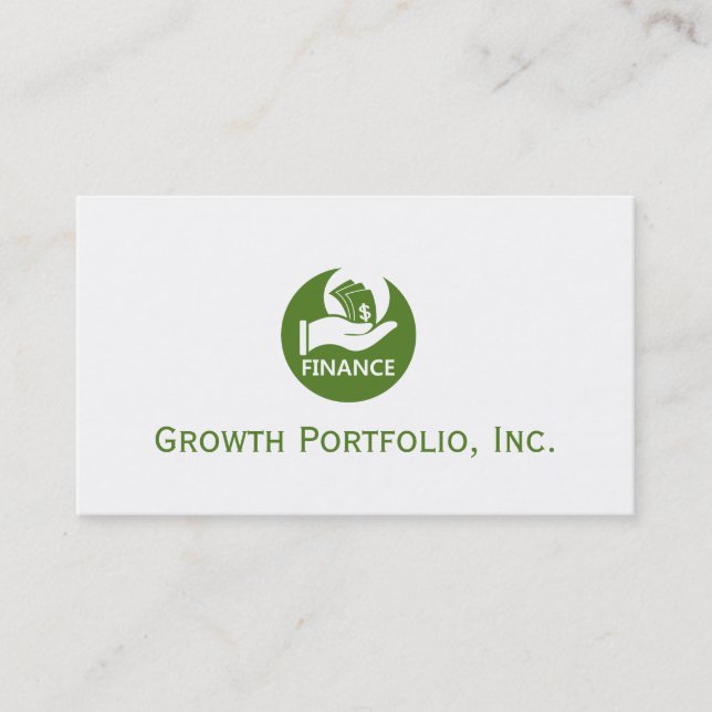 Carte De Visite Logo Finances | Investissements (Devant)