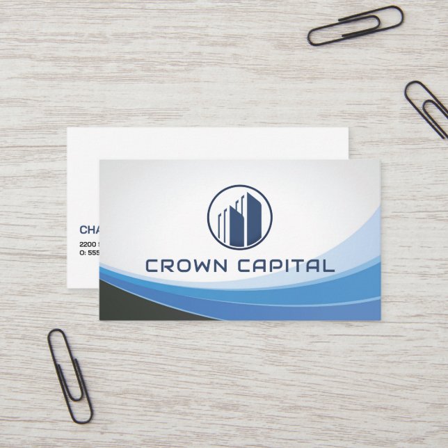 Carte De Visite Logo financier (Devant/Arrière en situation)